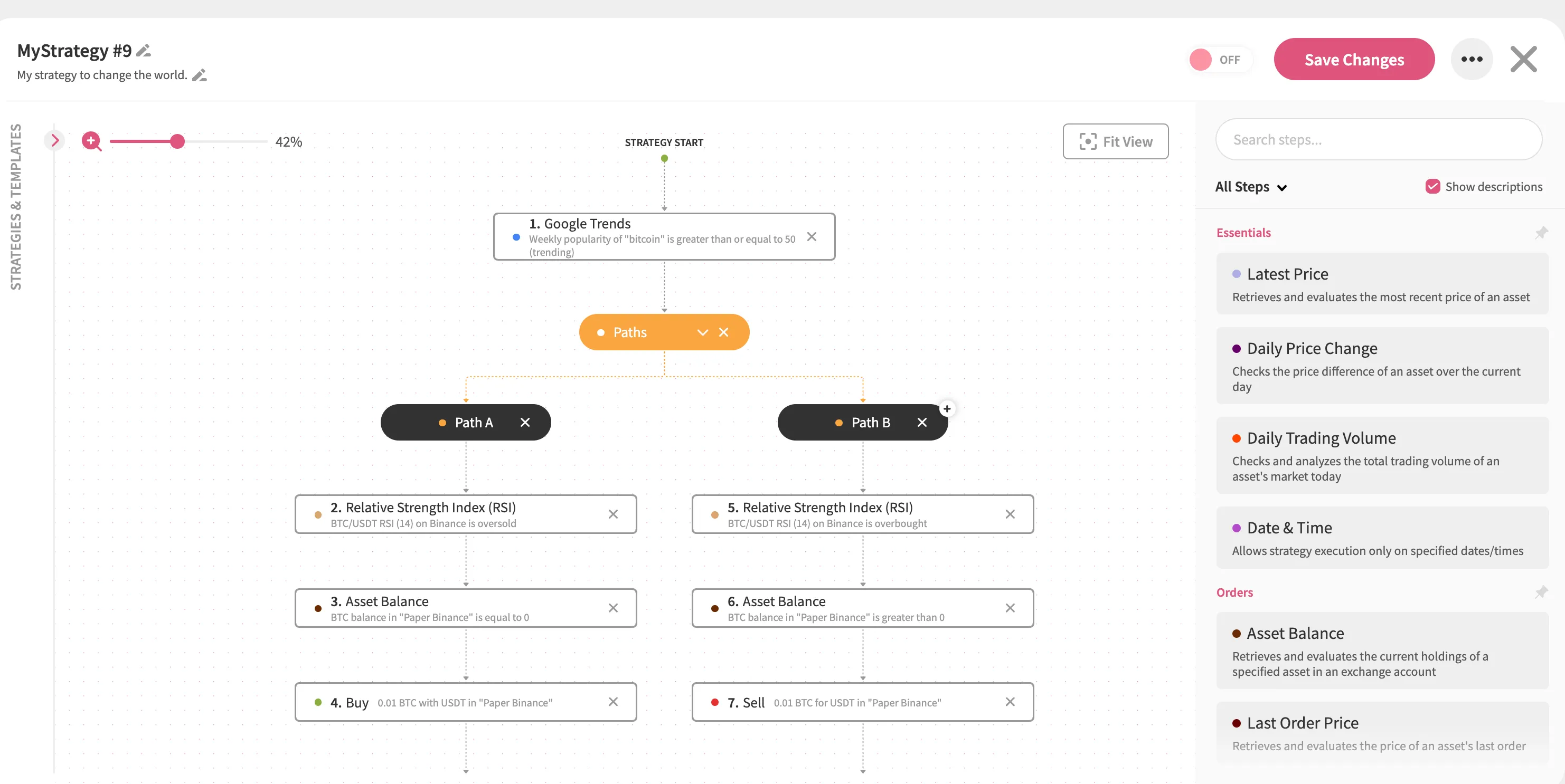 An image of the Jellydator editor showing a Paths step.