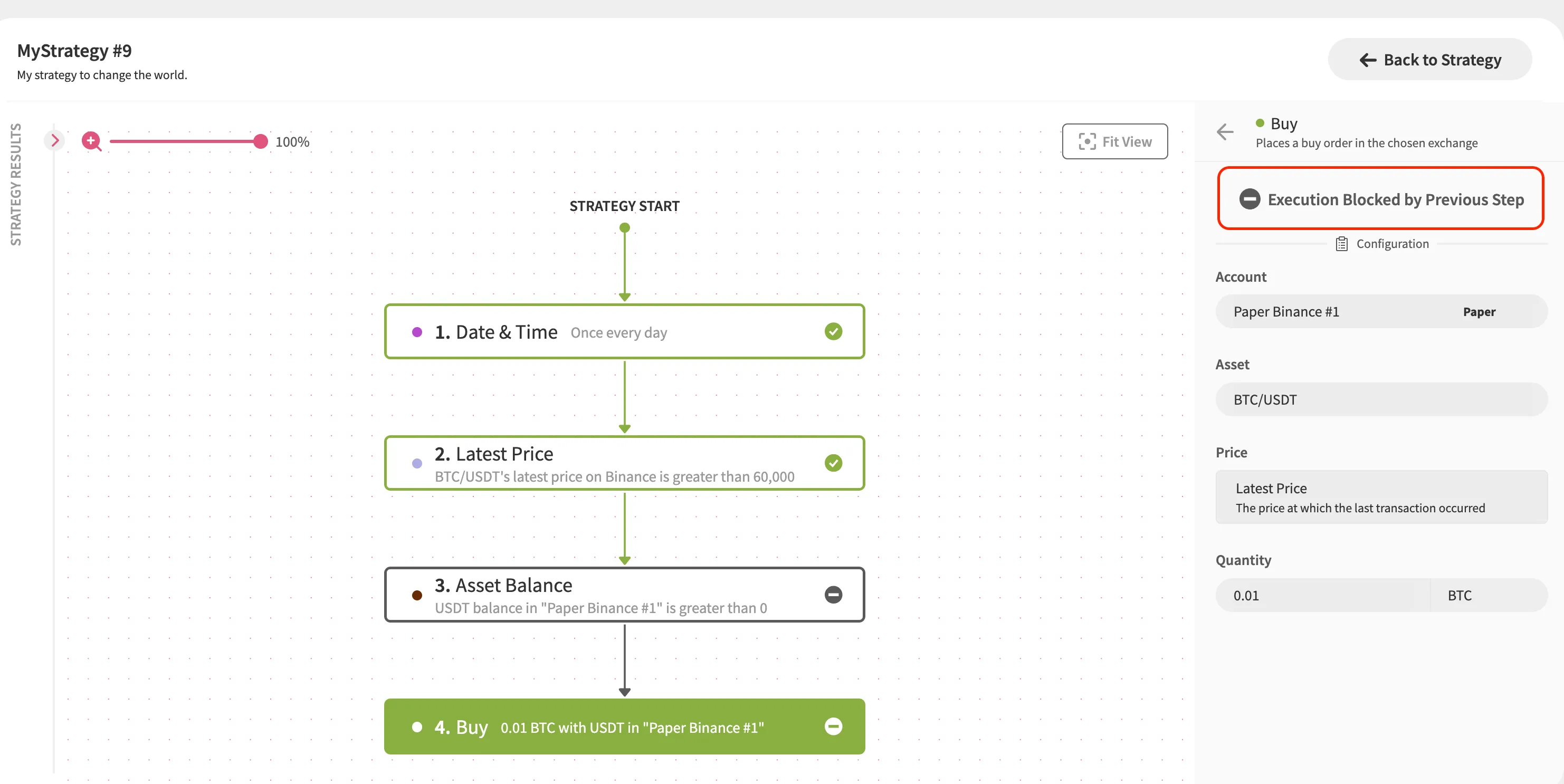 An image of the Jellydator editor showing a step that is blocked by another.