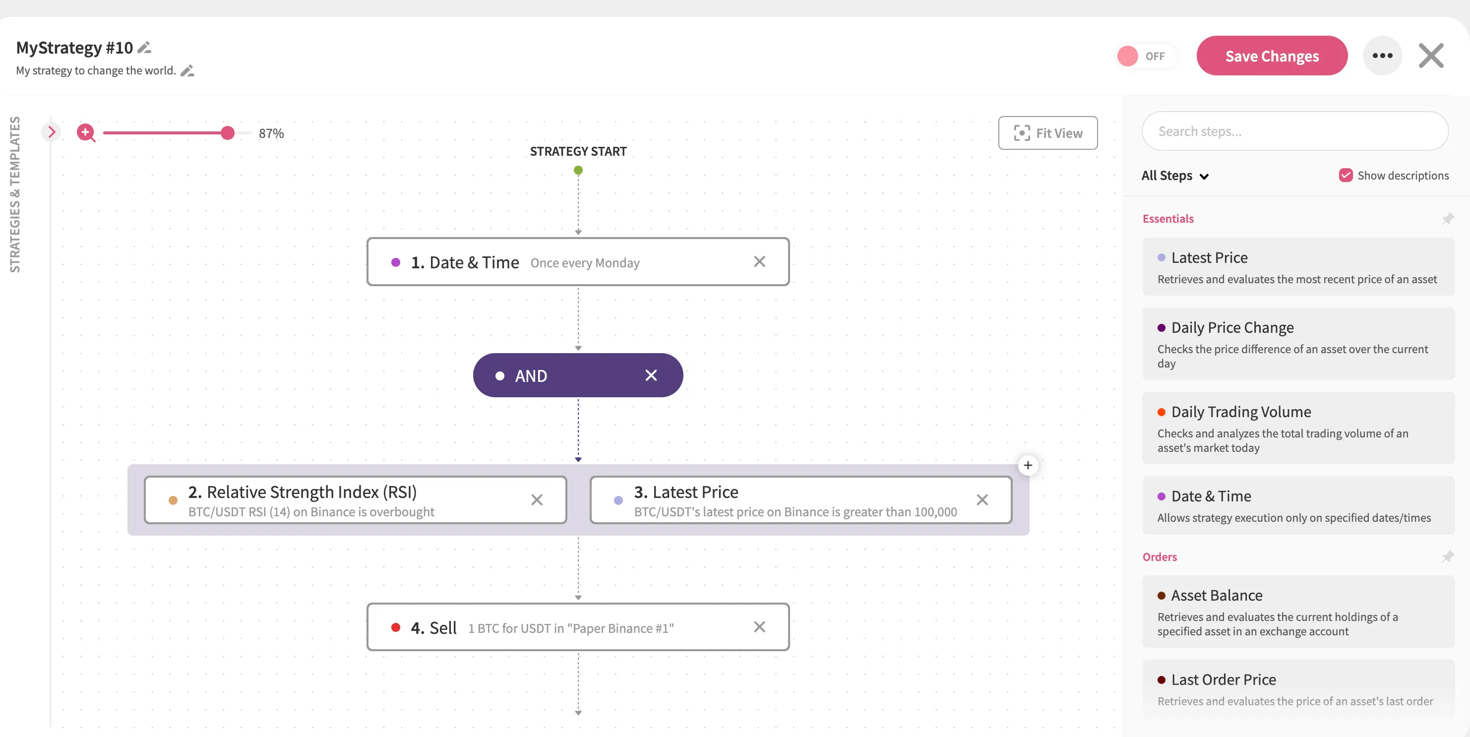 An image of the Jellydator editor showing an AND operator step.